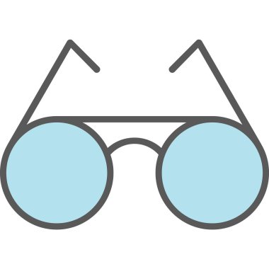 Gözlük. Web simgesi basit illüstrasyon