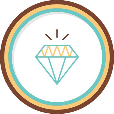 Elmas. Web simgesi basit tasarım 