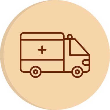 ambulans web simgesi basit tasarım 