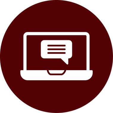 Çevrimiçi İletişim simgesi vektör illüstrasyonu