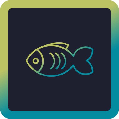 Balık. Web simgesi basit illüstrasyon 