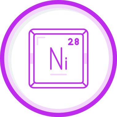 Nikel web simgesi, vektör illüstrasyonu 