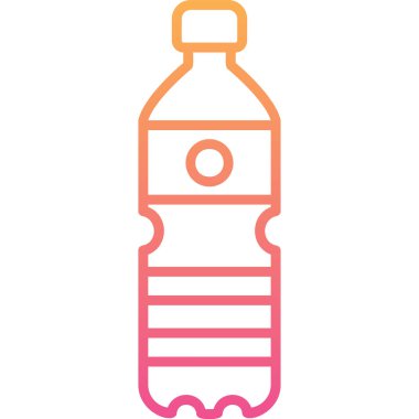 Su şişesi. Web simgesi basit illüstrasyon