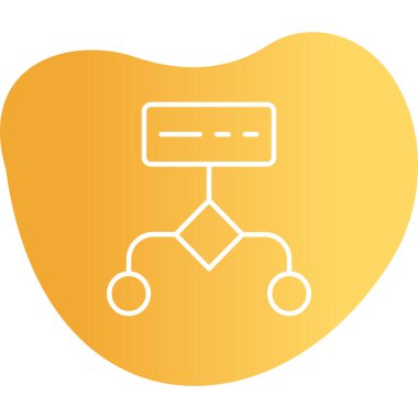 Çalışma akışı modern simgesinin vektör illüstrasyonu          