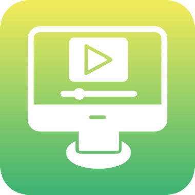 Video oynatıcı ikon vektör illüstrasyonu 