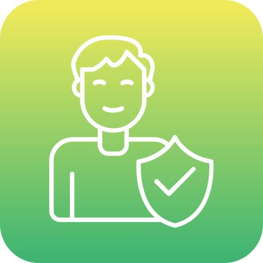 Bir Güven Adamı simgesinin vektör illüstrasyonu  