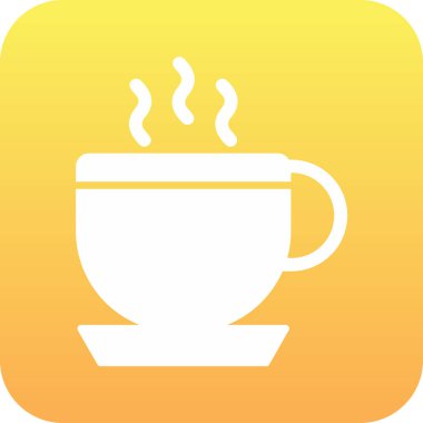 Kahve Kupası web simgesi, vektör çizim 