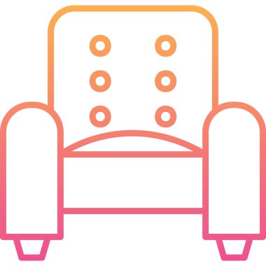 Kol Koltuğu Web simgesi basit illüstrasyon