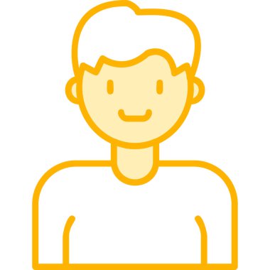 İnsan avatar web simgesi basit illüstrasyon 