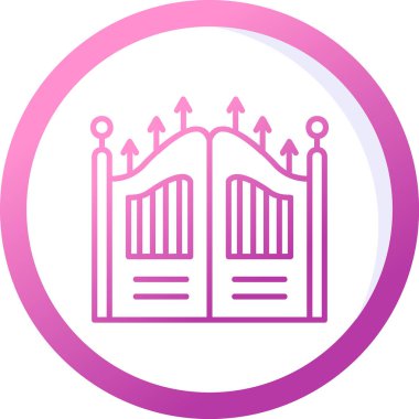 Kapı. Web simgesi basit illüstrasyon