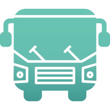 bus simgesi vektör illüstrasyonu