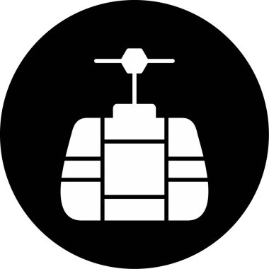 Funicular web simgesi, vektör illüstrasyonu