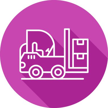 Modern Forklift simgesinin vektör çizimi         