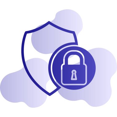 Koruma simgesinin vektör illüstrasyonu 