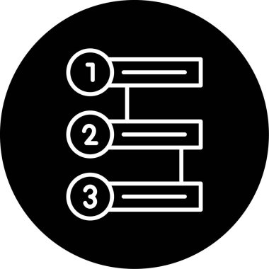 Çalışma akışı modern simgesinin vektör illüstrasyonu          