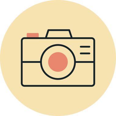 kamera simgesi vektör illüstrasyonu 