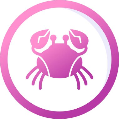 Yengeç simgesi, vektör illüstrasyonu basit tasarım 