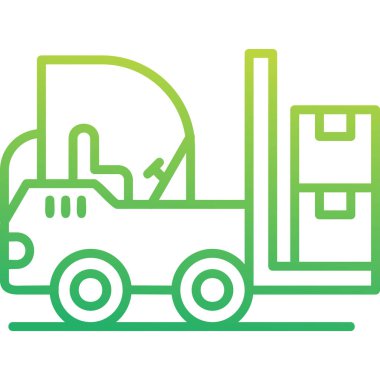 Modern Forklift simgesinin vektör çizimi         