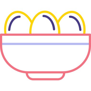 Kavanozda haşlanmış yumurta. Web simgesi basit illüstrasyon