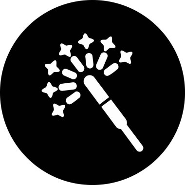 Havai fişek. Web simgesi basit illüstrasyon                           