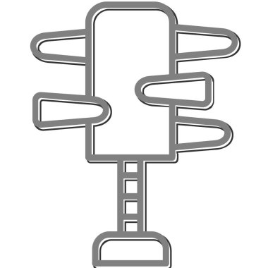 Moda biçimi izole edilmiş arka planda sahte simge       