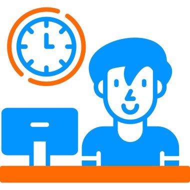 Sıkı Çalışma simgesi, vektör illüstrasyonu