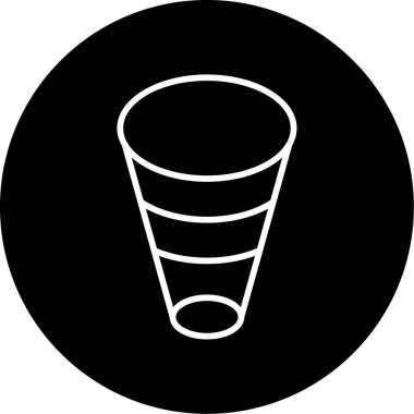 Frustum web simgesi basit illüstrasyon