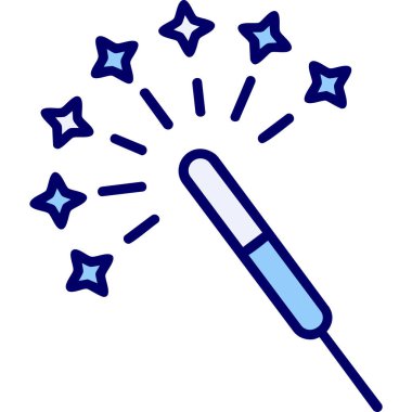 Havai fişek. Web simgesi basit illüstrasyon                           