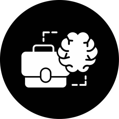 İş Zekası simgesi, vektör illüstrasyonu