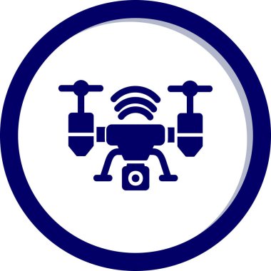 Drone simgesi vektör illüstrasyon tasarımı