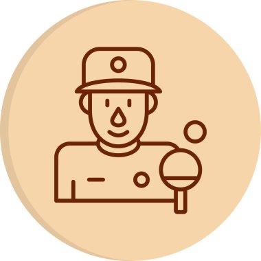 Ping Pong web simgesi vektör çizimi