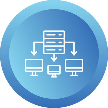 Küme hesaplama simgesi, vektör illüstrasyonu basit tasarım