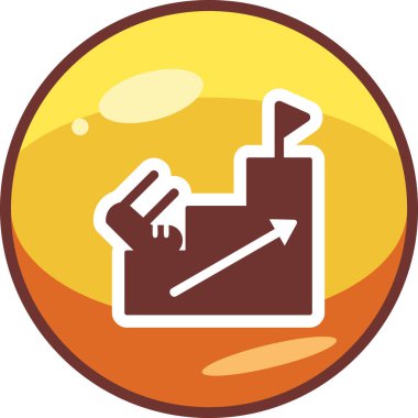 Adımlar web simgesinin vektör illüstrasyonu