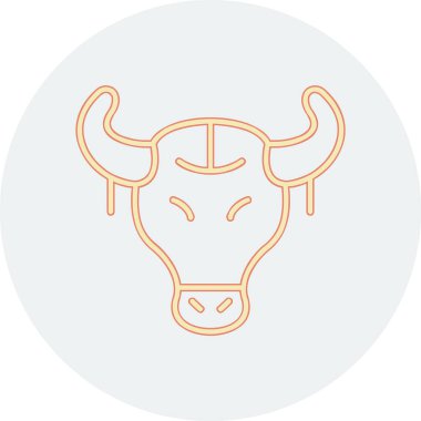 Boğa Kafatası ikon vektör çizimi