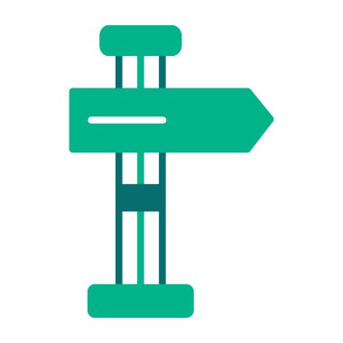 Bir sokak işaretinin vektör illüstrasyonu