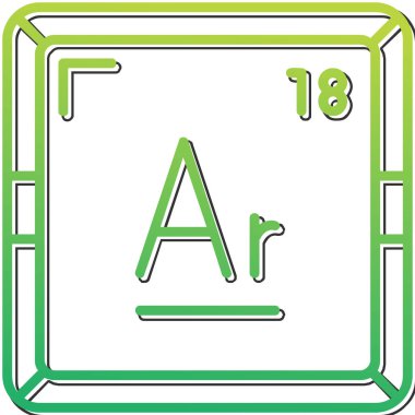 Argon web simgesi, vektör illüstrasyonu