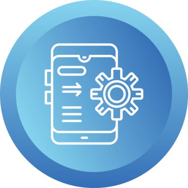 Mobil Ayarlar ikon vektör çizimi