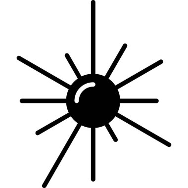 Güneş. Web simgesi basit illüstrasyon 