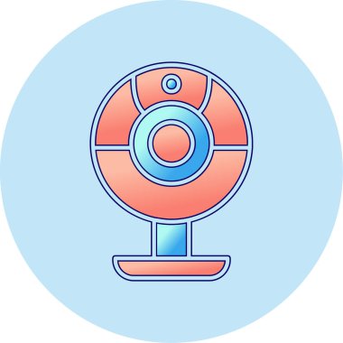 Web kamera simge vektör çizim