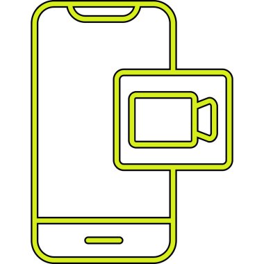 çevrimiçi konferans, illüstrasyon, vektör simgesi