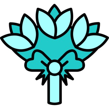 Çiçek buketi. Web simgesi basit illüstrasyon