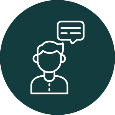 converstation simgesi, vektör illüstrasyonu basit tasarım