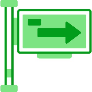 Tek Yol İşaret Ağı simgesi, vektör illüstrasyonu