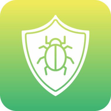 Antivirüs web simgesi, vektör çizimi