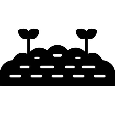 Toprak simgesinin vektör illüstrasyonu 