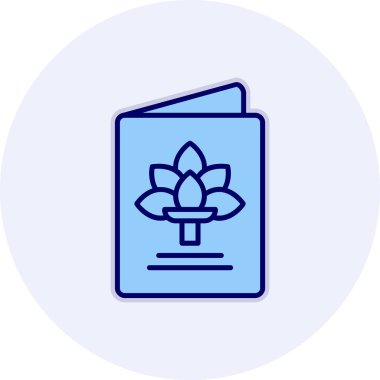 Tebrik kartı simgesi vektör illüstrasyonu