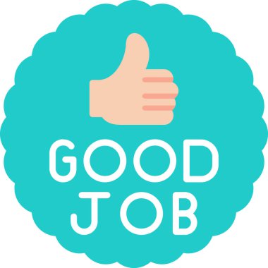 Başparmağı havada iyi iş işareti, vektör illüstrasyonu                