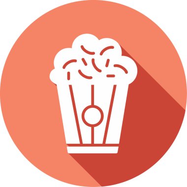 Patlamış mısır. Web simgesi basit illüstrasyon                                  