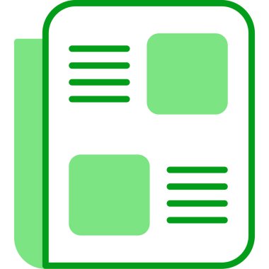 Bir gazete simgesinin vektör illüstrasyonu