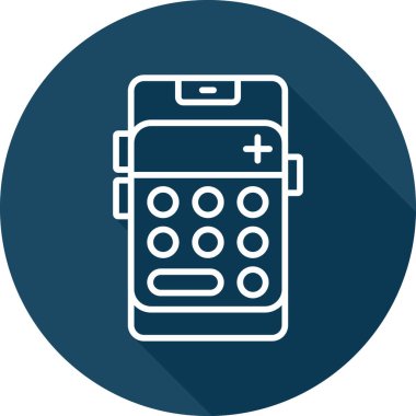 Hesap makinesi. Web simgesi basit illüstrasyon 